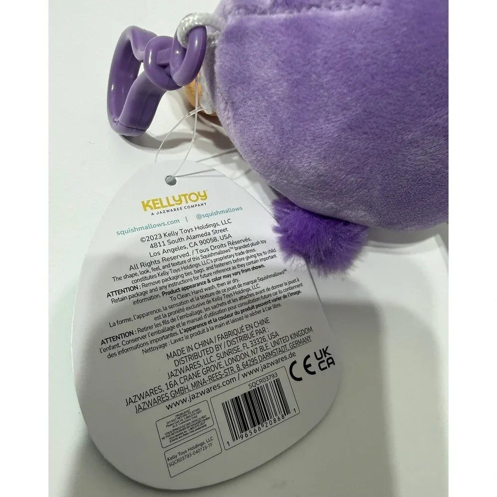 Squishmallows 3.5inch Neha the Dodo CLIP ON Plush Toy Stuffed Animal NEW Tags